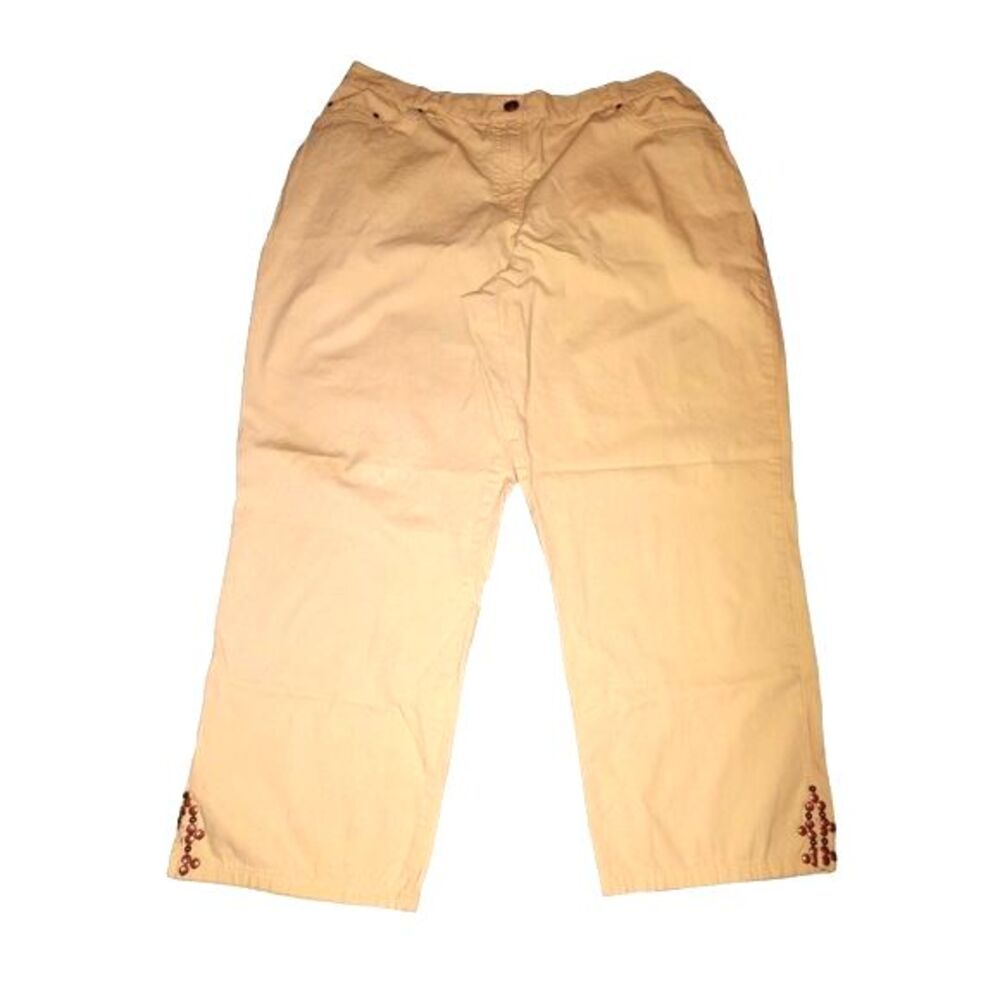 Ruby Rd. Yellow Beaded Capris Size 12‎